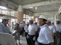 新庁舎建設現場視察 新庁舎建設現場視察