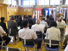 赤碕中学校プール起工式 赤碕中学校プール起工式