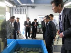 岡山理科大学での視察の様子 岡山理科大学での視察の様子