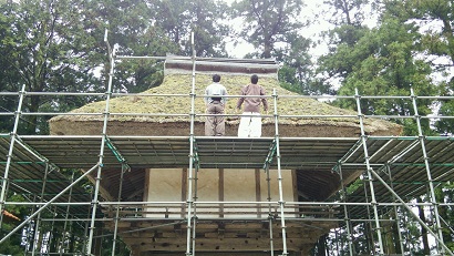 光德寺山門葺き替え作業の安全祈願を行いました 鳥取県琴浦町